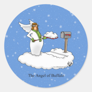 Funny Angel Of Buffalo Sticker