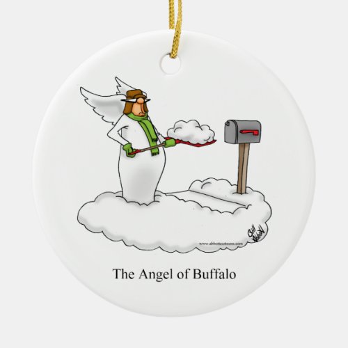 Funny  Angel Of Buffalo Xmas Ornament