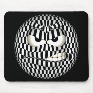 Funny Angered Emoticon Mouse Pad