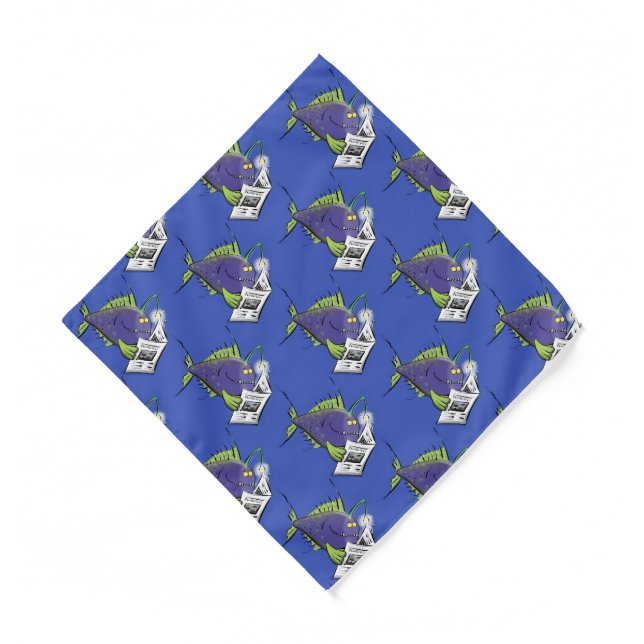 Funny angler fish cartoon bandana (Front)