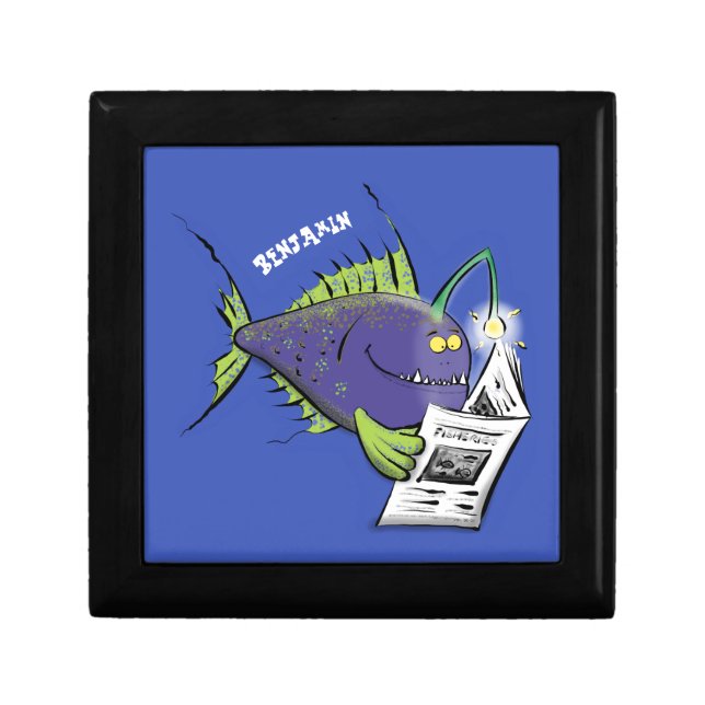 Funny angler fish cartoon gift box (Front)