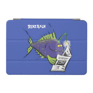 Funny angler fish cartoon iPad mini cover