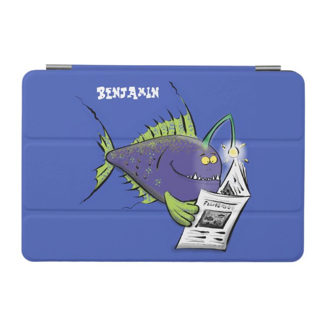 Funny angler fish cartoon iPad mini cover (Horizontal)