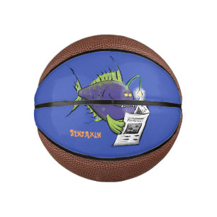 Funny angler fish cartoon mini basketball