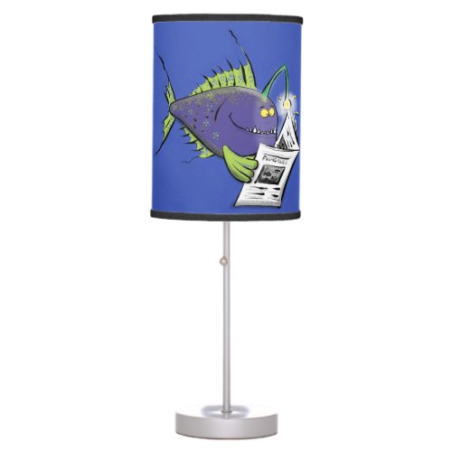 Funny angler fish cartoon table lamp