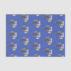 Funny angler fish cartoon tissue paper