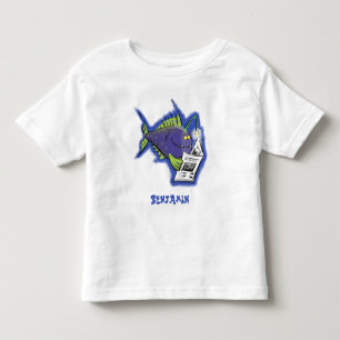 Funny angler fish cartoon toddler t-shirt