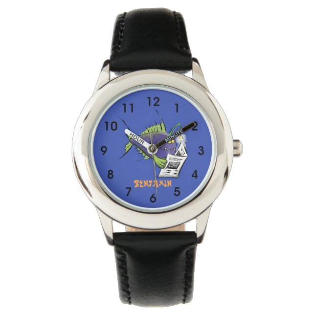 Funny angler fish cartoon watch (Front)