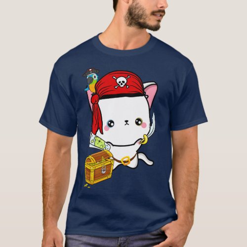 Funny angora cat is a pirate T_Shirt