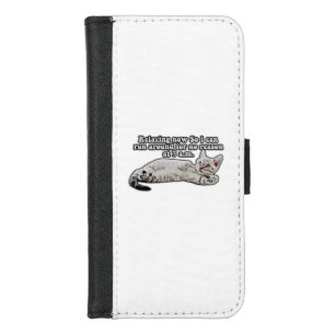 Funny angry cat meme for cat owners & lovers iPhone 8/7 wallet case