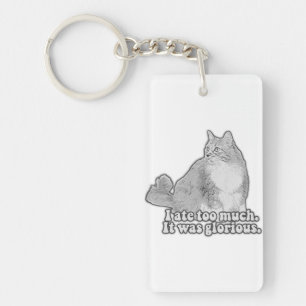 Funny angry cat meme for kitten lovers & cat owner keychain