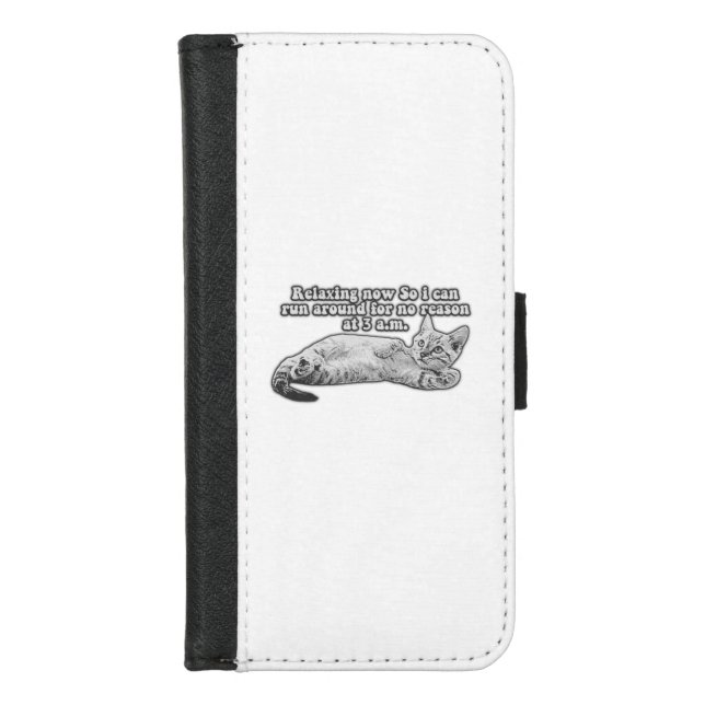 Funny angry cat meme for kitten persons &cat owner iPhone wallet case (Front)