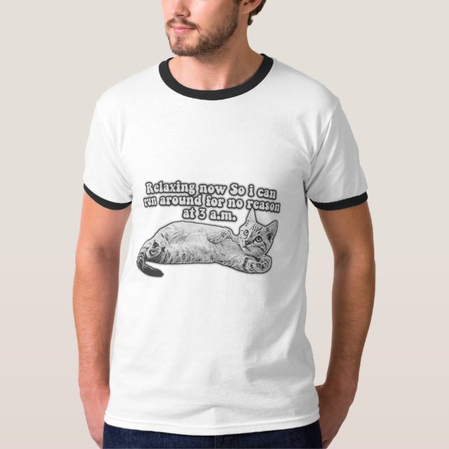 Funny angry cat meme for kitten persons &cat owner T-Shirt (Front)