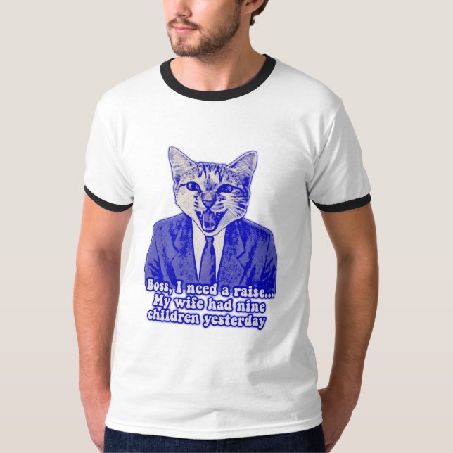 Funny angry cat meme for kitty lovers T-Shirt (Front)
