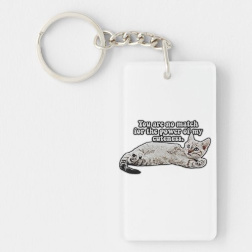 Funny angry cat meme for kitty owners and lovers keychain