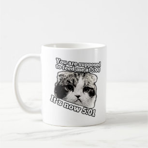 Funny angry cat meme for kitty owners coffee mug
