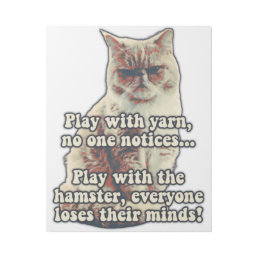 Funny angry cat meme for kitty persons &amp;cat lovers gallery wrap