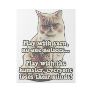 Funny angry cat meme for kitty persons &cat lovers gallery wrap