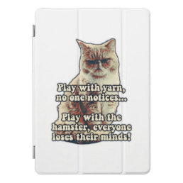 Funny angry cat meme for kitty persons &amp;cat lovers iPad pro cover