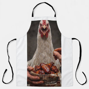 Funny Angry Chicken Grilling BBQ All-Over Print Ap Apron