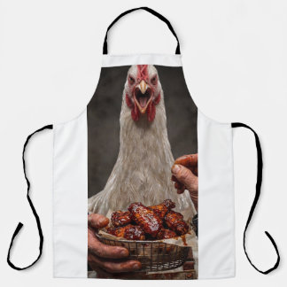 Funny Angry Chicken Grilling BBQ All-Over Print Ap Apron