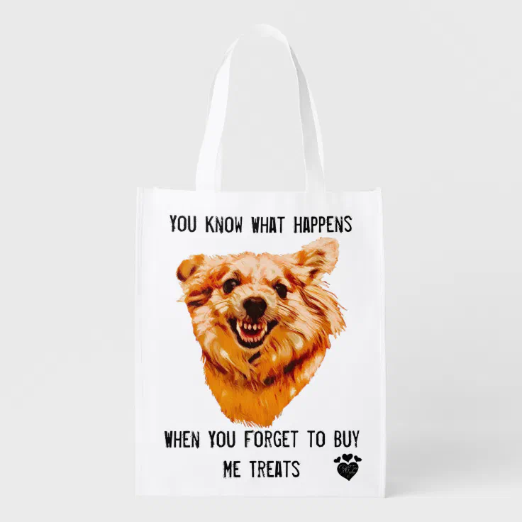 Funny Angry Dog Foldable Grocery Bag | Zazzle Funny Angry Dog Foldable Grocery Bag | Zazzle