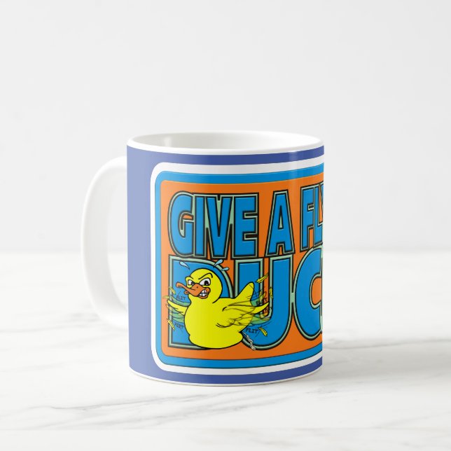 FUNNY ANGRY DUCK 4X4 DUCKING DESIGN COFFEE MUG (Front Left)