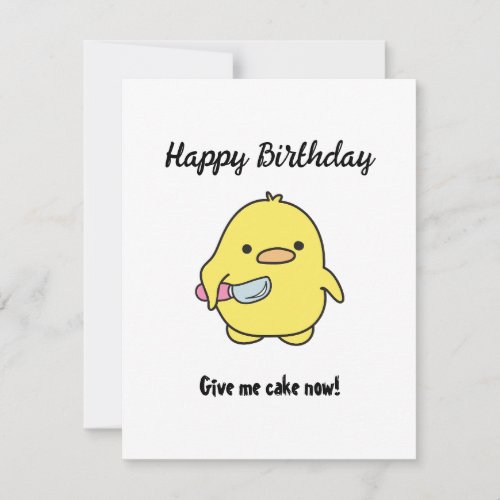 Funny Angry Duck Birthday Holiday Card