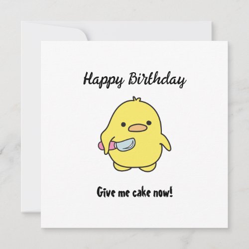 Funny Angry Duck Birthday Holiday Card