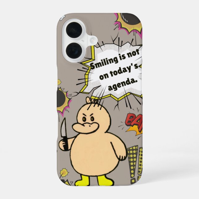 Funny Angry Duck  Iphone Case (Back)