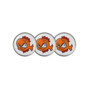 Funny Angry Goldfish Golf Ball Marker