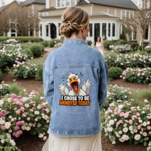 Funny Angry Goose - I choose To Be Annoyed Today Denim Jacket