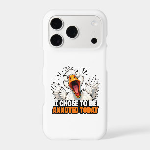 Funny Angry Goose - I choose To Be Annoyed Today iPhone 17 Pro Case