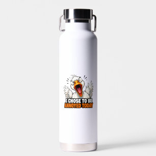 Funny Angry Goose - I choose To Be Annoyed Today Water Bottle