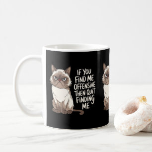Funny Angry Grumpy For Cats Owners Cat Moms & Dads Coffee Mug