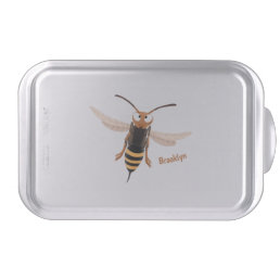 Funny angry hornet wasp cartoon illustration cake pan