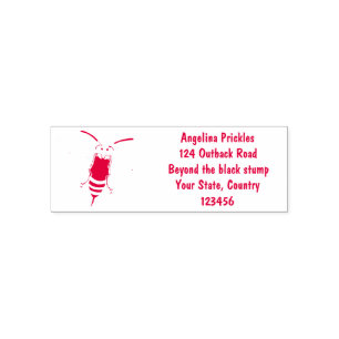 Funny angry hornet wasp cartoon illustration self-inking stamp