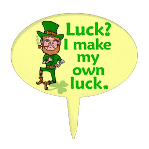 Funny Angry Lucky Irish Leprechaun Cake Topper