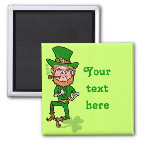 Funny Angry Lucky Irish Leprechaun Magnet