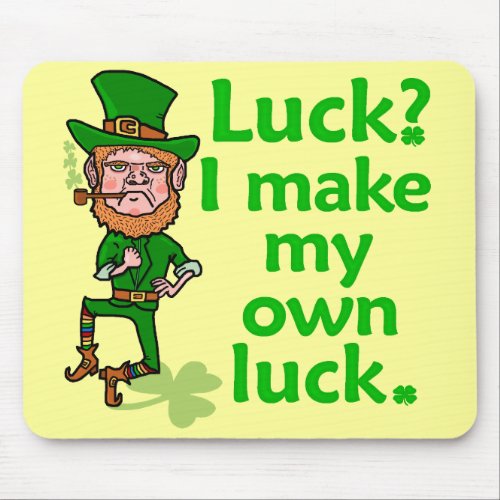 Funny Angry Lucky Irish Leprechaun Mouse Pad