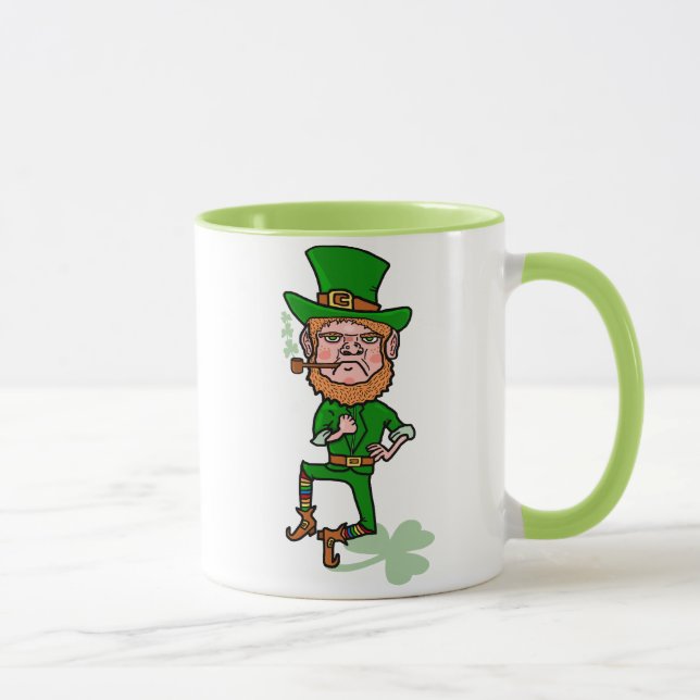 Funny Angry Lucky Irish Leprechaun Mug (Right)