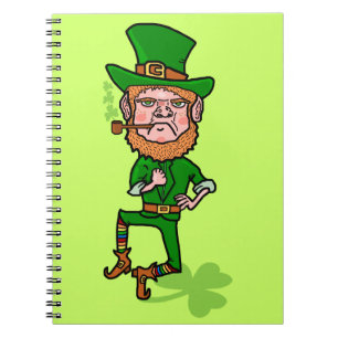 Funny Angry Lucky Irish Leprechaun Notebook