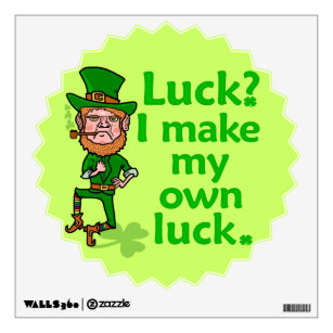 Funny Angry Lucky Irish Leprechaun Wall Sticker