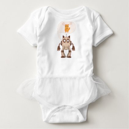 Funny Angry Neon Cat With Gamepad Controller Baby Bodysuit