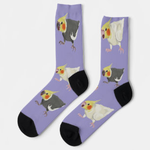 Funny Angry Normal Grey Lutino Cockatiels Socks