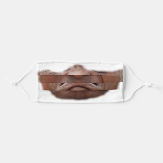 Funny Angry Old Lady Face Mask (Front, Folded)