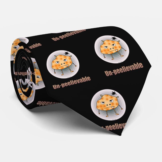 Funny Angry Potato – Un-peelievable Art Neck Tie (Rolled)