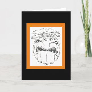 Funny ANGRY PUMPKIN Birthday Card