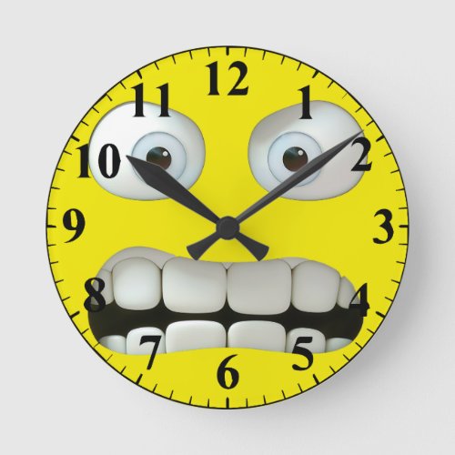 Funny Angry  Round Clock