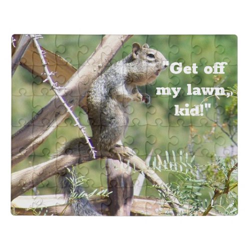 Funny Angry Squirrel Jigsaw Puzzle